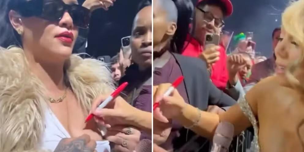 Rihanna vai a show de Mariah Carey e pede: 'Autografe meu peito' | Celebridades | O Liberal