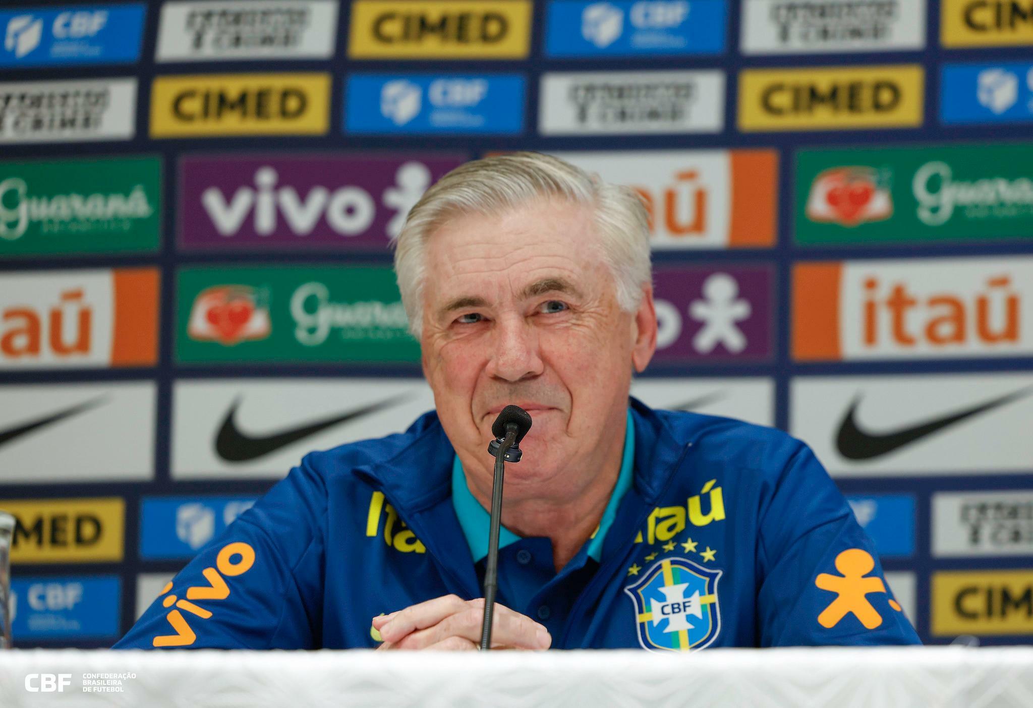 Ancelotti monta seleção brasileira para amistoso com quatro atacantes e indica base para a Copa
