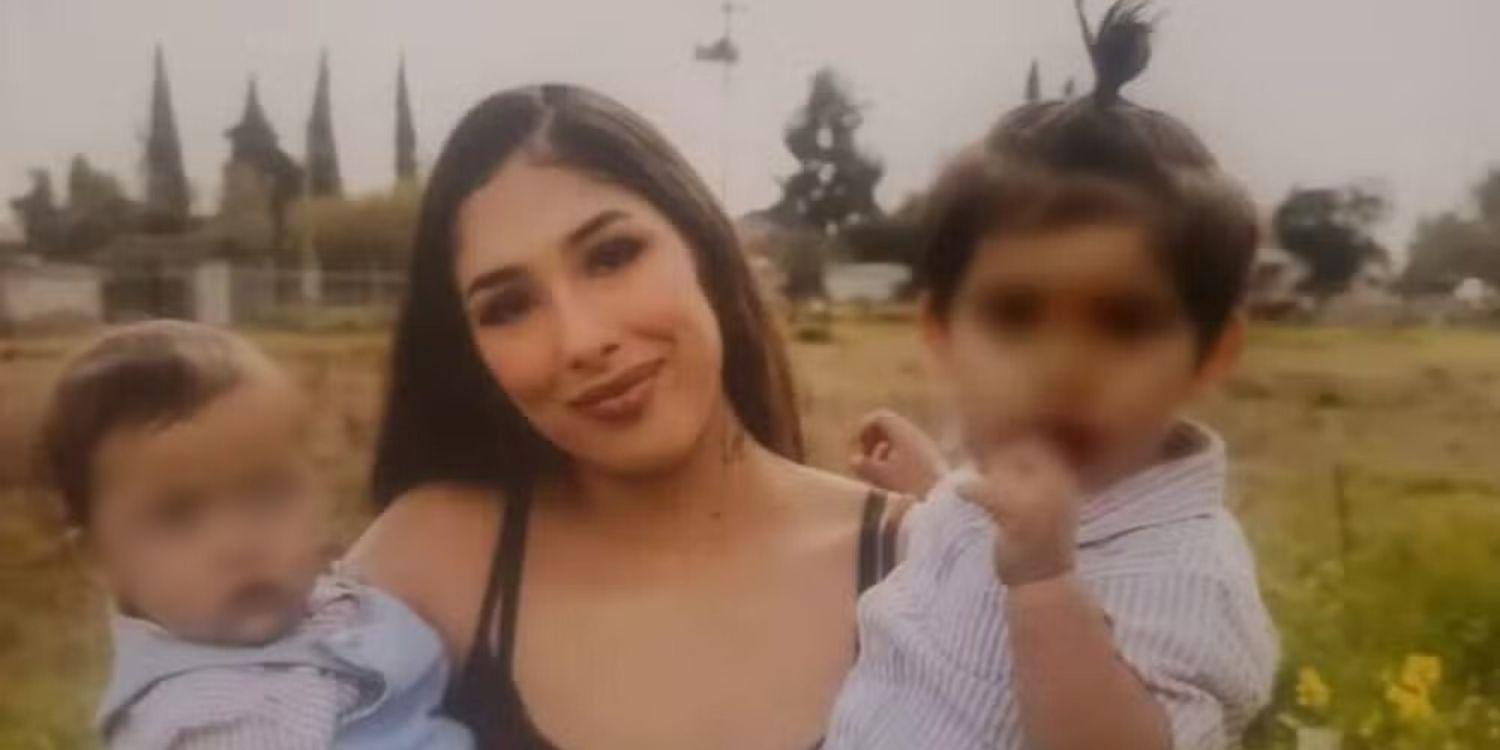 Maya Hernandez (ao centro) com Amillio Gutierrez (à esquerda) e o outro filho (à direita)