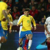 Philippe Coutinho defendendo a Seleção Brasileira