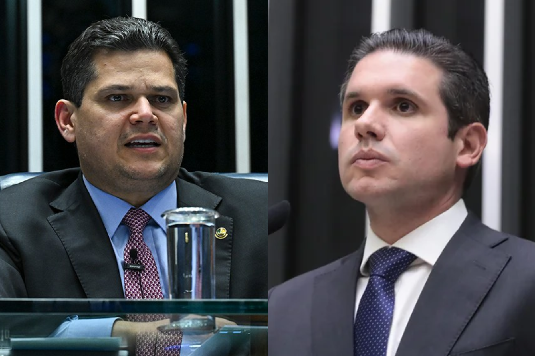Davi Alcolumbre e Hugo Motta