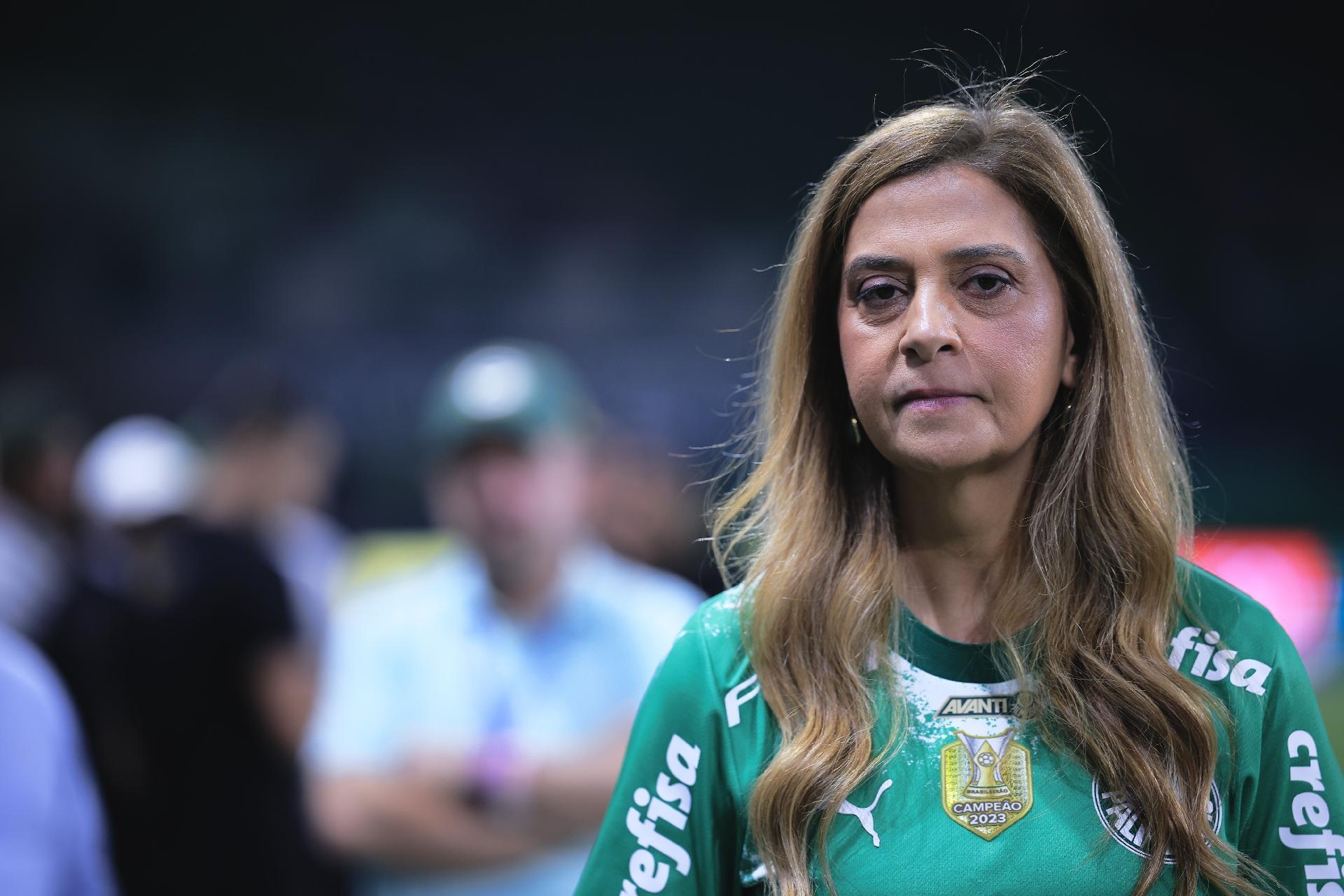 Leila Pereira, atual presidente do Palmeiras.