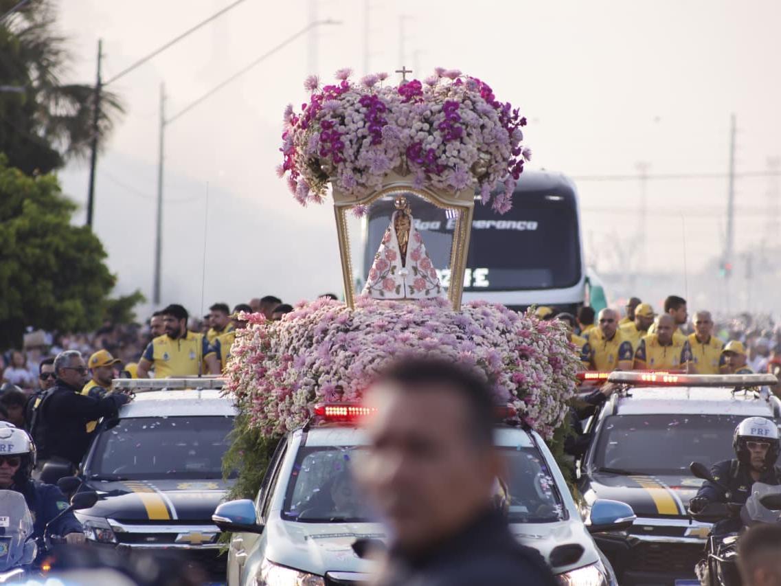 A Imagem Peregrina de Nossa Senhora de Nazaré durante a Romaria Rodoviária