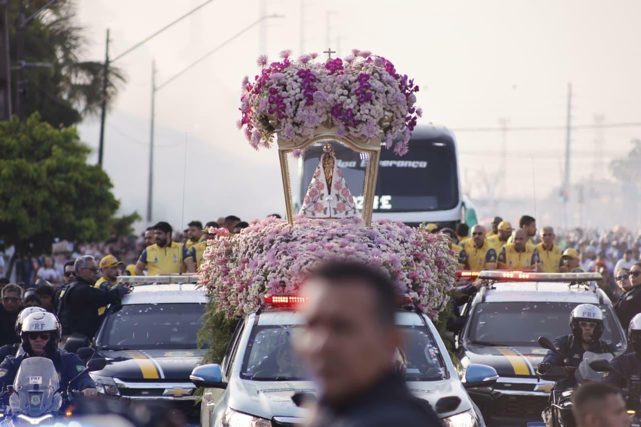 A Imagem Peregrina de Nossa Senhora de Nazaré durante a Romaria Rodoviária