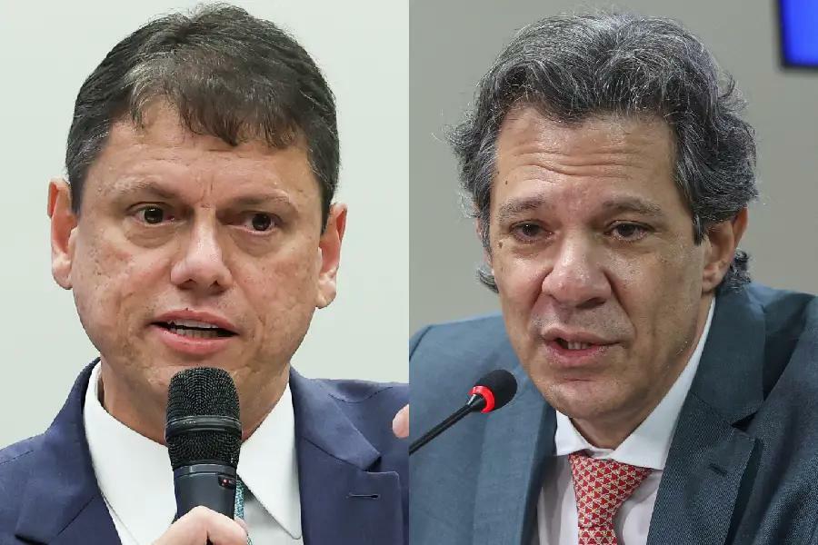 Tarcísio de Freitas e Fernando Haddad