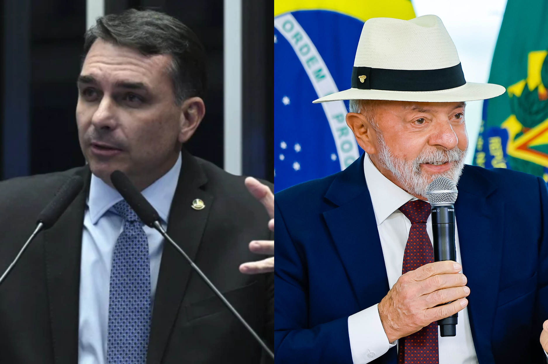 Flávio Bolsonaro e Lula