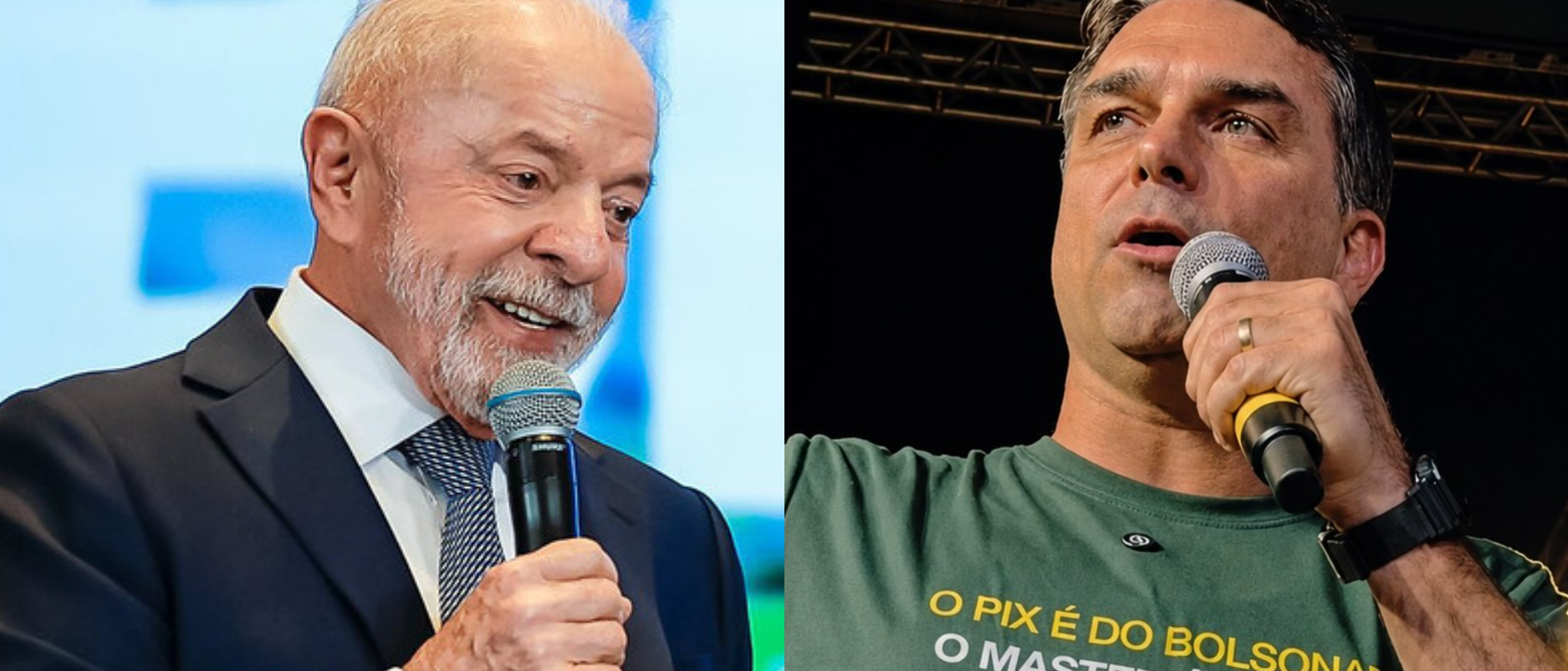 Lula e Flávio Bolsonaro