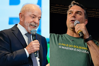 Lula e Flávio Bolsonaro
