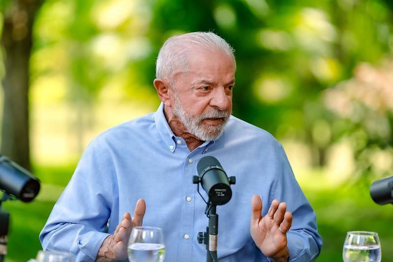 Presidente Luiz Inácio Lula da Silva, que tenta a reeleição
