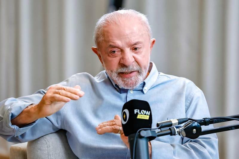Lula durante o Flow Podcast. (Ricardo Stuckert/Flickr)