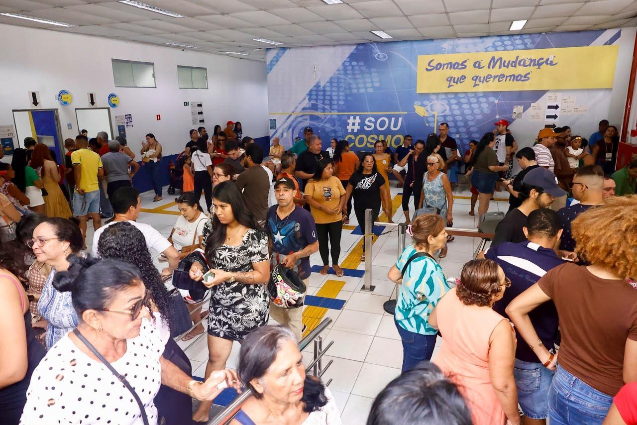Em Belém, o local com maior número de eleitores é a Faculdade Cosmopolita, no bairro da Marambaia; pela manhã, a movimentação foi intensa, com formação de filas