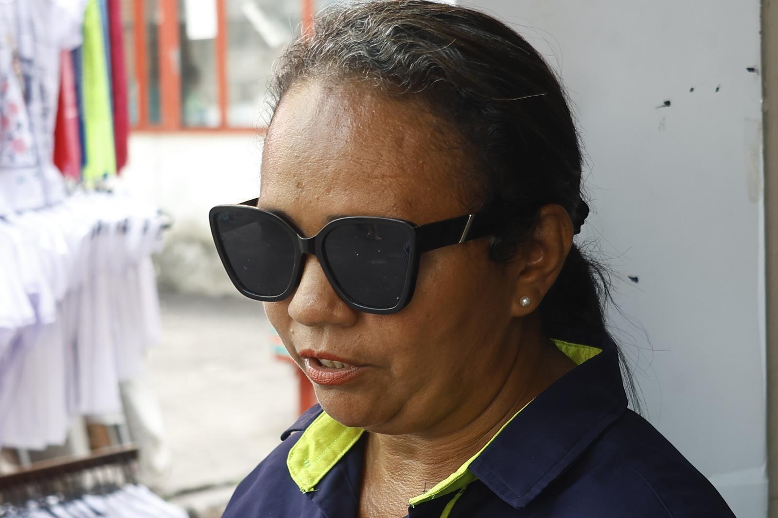 Pamela Santiago, promotora de vendas, de 44 anos