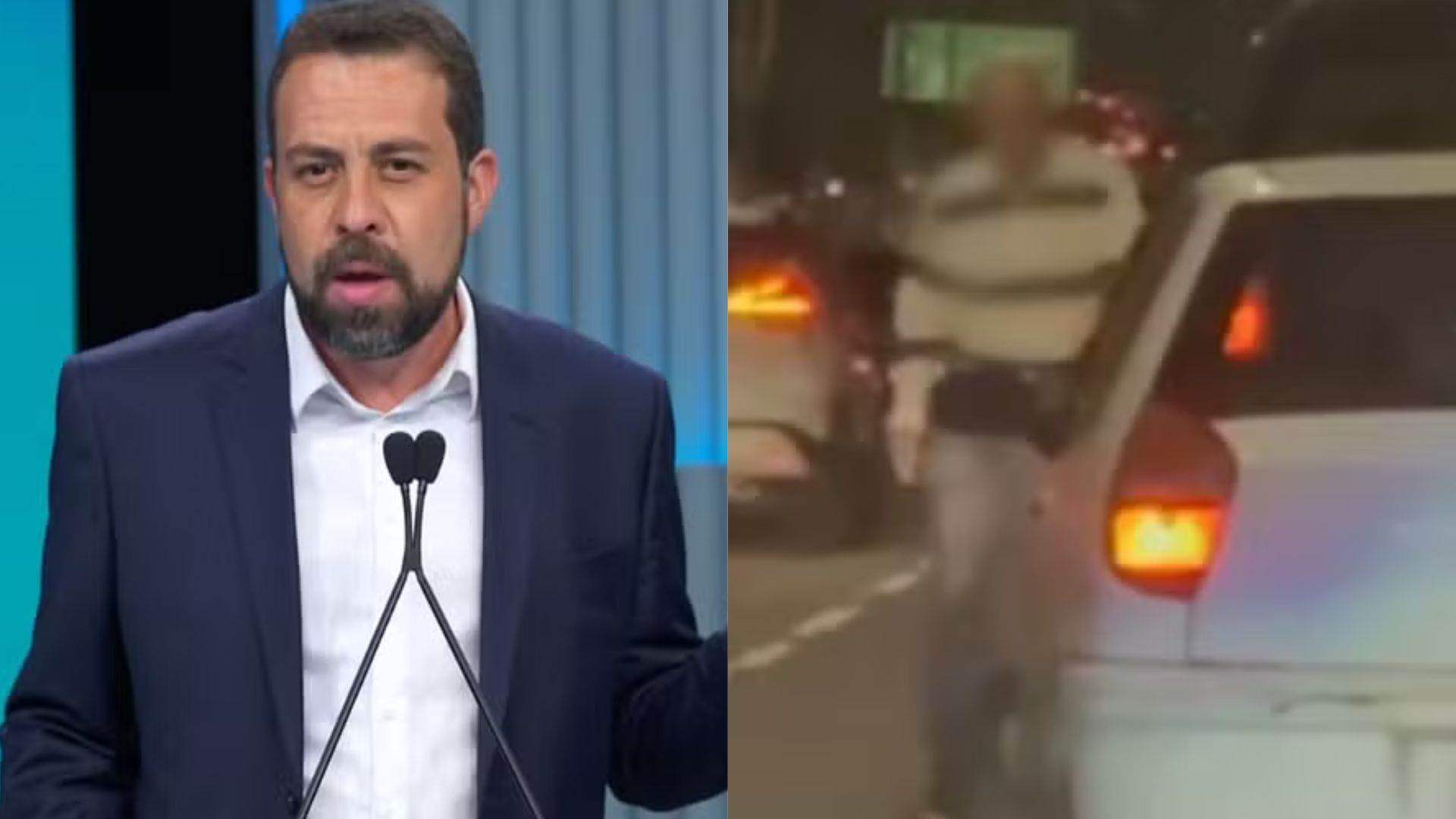 Guilherme Boulos (PSOL-SP) e seu tio Carlos Boulos, que foi atropelado durante discussão de trânsito em São Paulo