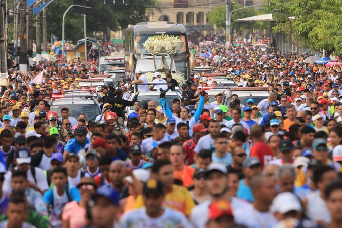 o Traslado para Ananindeua e Marituba será realizado, nesta sexta-feira (9); o percurso de mais de 50 quilômetros terminará na Igreja Matriz de Ananindeua