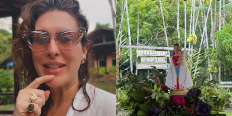 Fernanda Paes Leme visita o Pará como convidada de Fafá de Belém para acompanhar o Círio de Nazaré