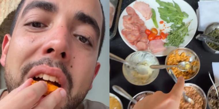 Lucas Selfie compartilhou nas redes sociais a experiência com comidas regionais