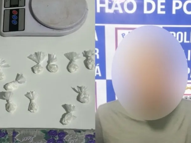 Homem foi preso por suspeita de tráfico de drogas