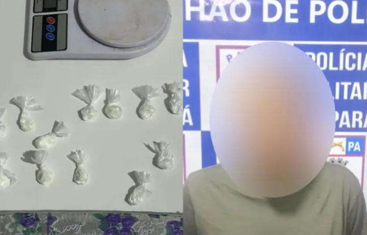 Homem foi preso por suspeita de tráfico de drogas