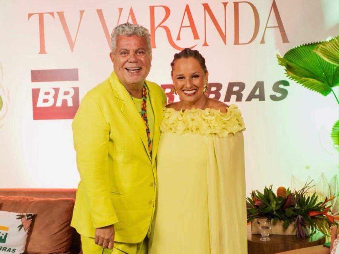 Milton Cunha ao lado da cantora Mariana Belém, filha de Fafá de Belém