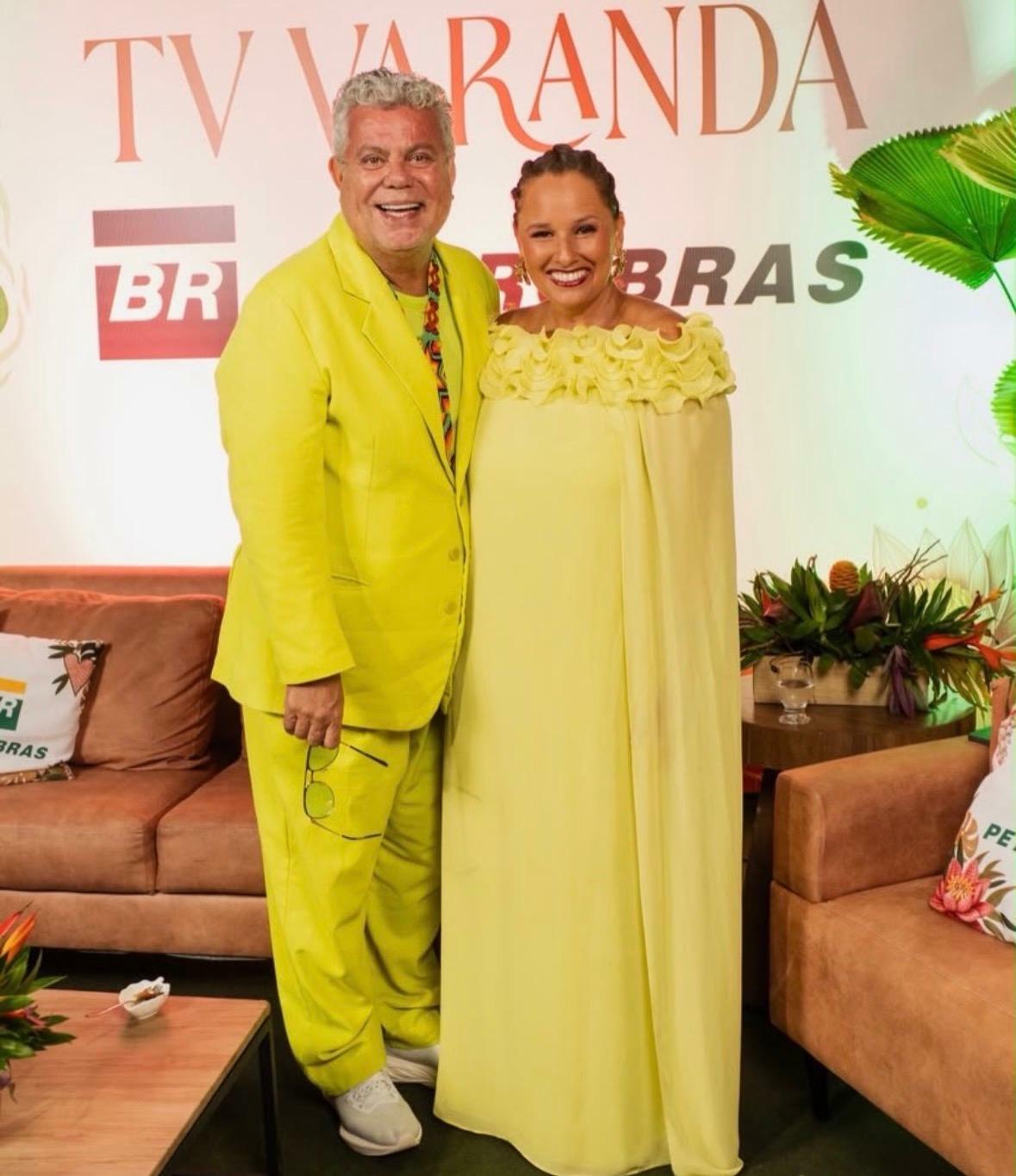 Milton Cunha ao lado da cantora Mariana Belém, filha de Fafá de Belém