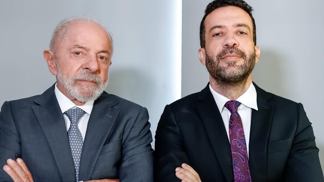 Presidente Lula e o deputado federal André Janones