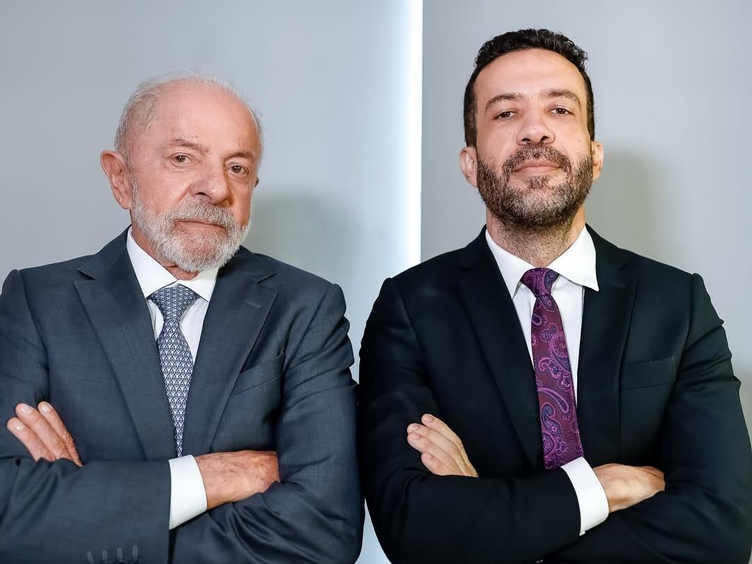 Presidente Lula e o deputado federal André Janones