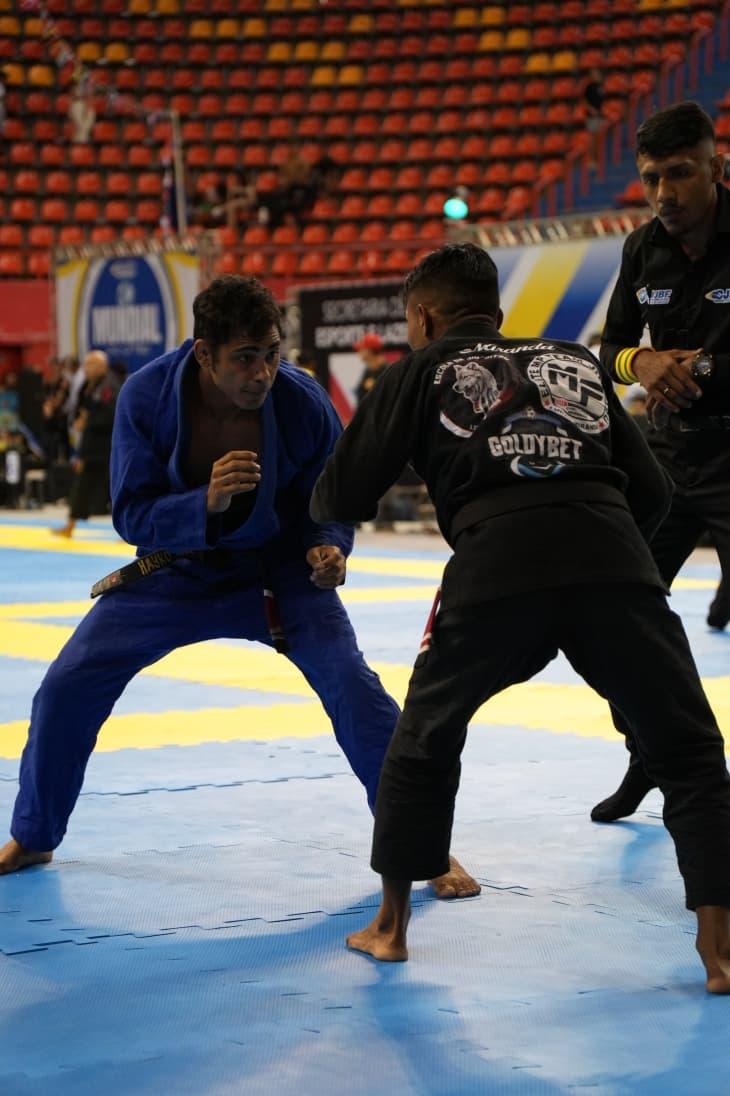 Haykp em ação no Mundial de Jiu-jitsu (Divulgação / CJJB)