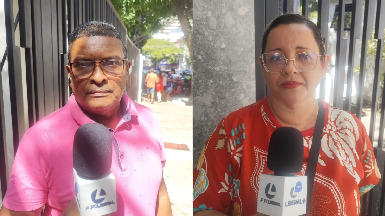O vigilante Policarpo Pinheiro da Silva Medeiros, de 52 anos, e a dona de casa Marilucia Sodré Silva, de 46, cobram fiscalização no trânsito em frente ao hospital