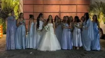 Noivo é arremessado para frente durante brincadeira em casamento e vídeo viraliza