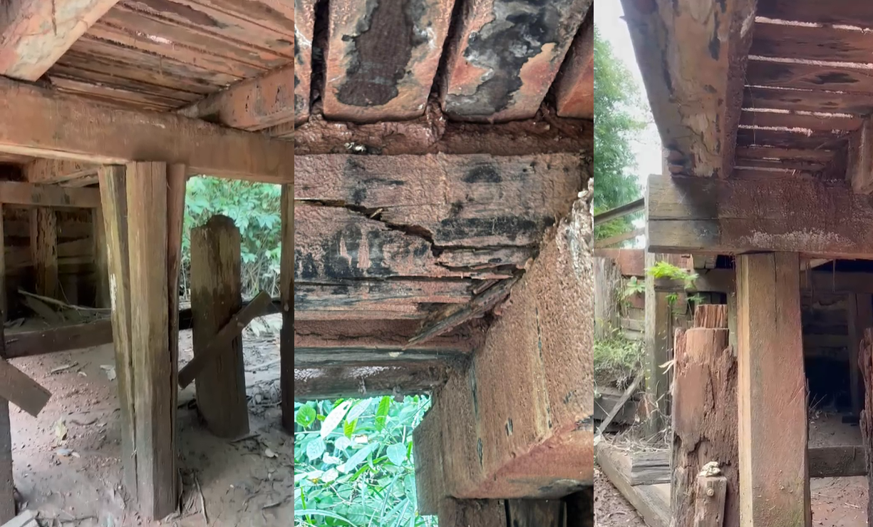 Ponte com rachaduras preocupa moradores da Estrada da Esperança, em Mosqueiro.