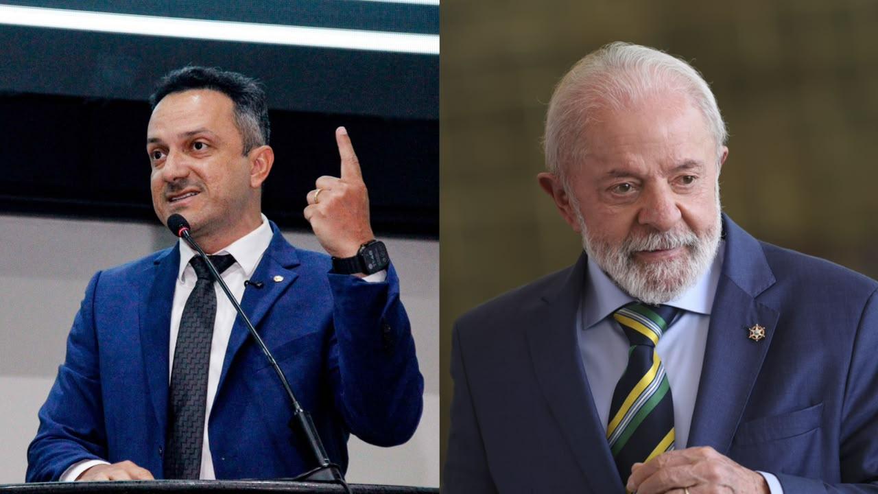 Deputado Rogério Barra (PL-PA) e o presidente Luiz Inácio Lula da Silva (PT)