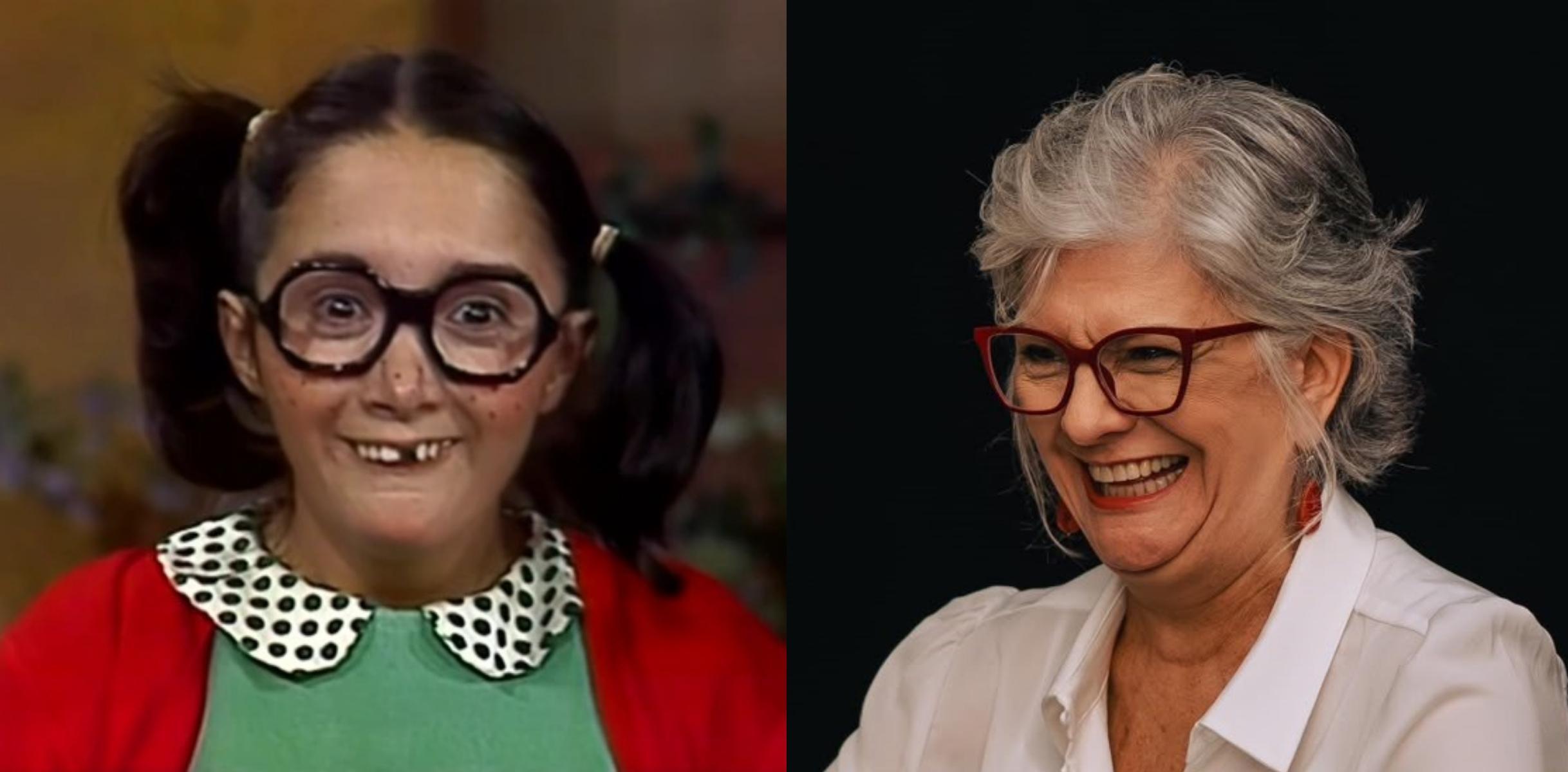 María Antonieta de las Nieves, como Chiquinha em Chaves, e Cecília Lemes, dubladora brasileira da personagem
