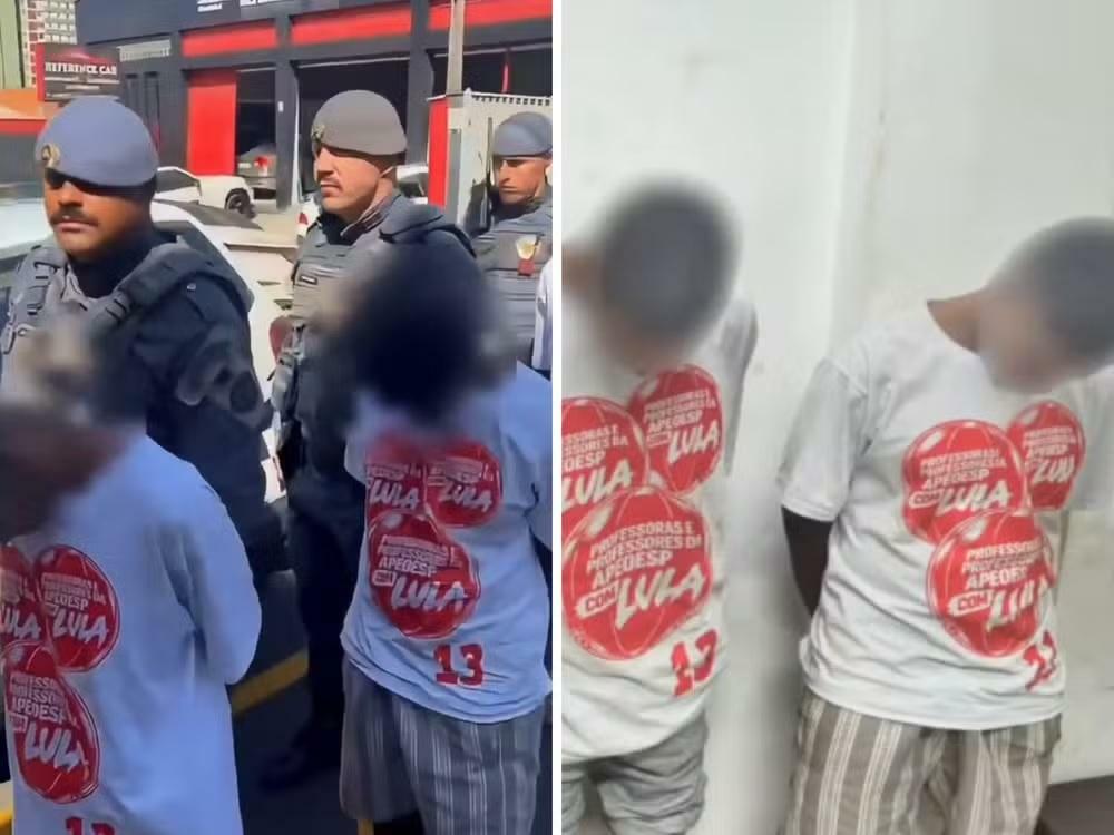 PMs são acusados de obrigar jovens suspeito de tráfico a vestir camisetas do PT
