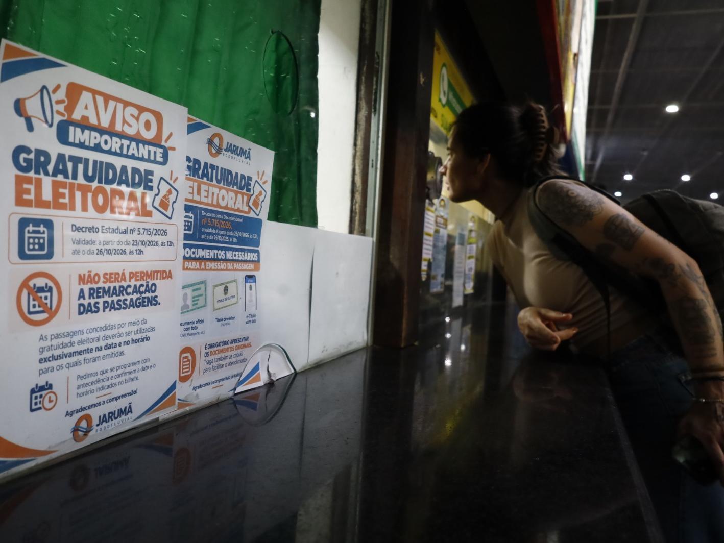 O Governo do Pará autorizou a gratuidade nos transportes intermunicipais rodoviário e aquaviário durante o segundo turno das eleições