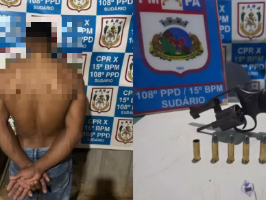 Homem com mandado por homicídio é preso após denúncia de cárcere privado em Itaituba.