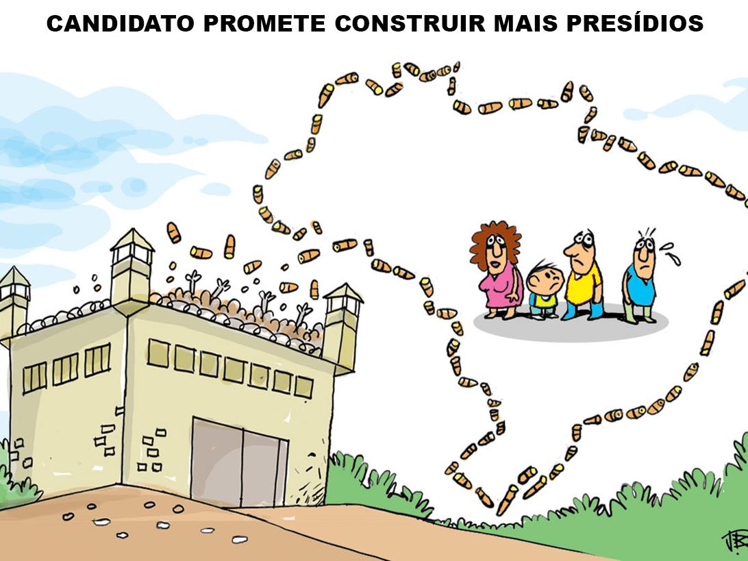 Candidato promete construir mais presídios