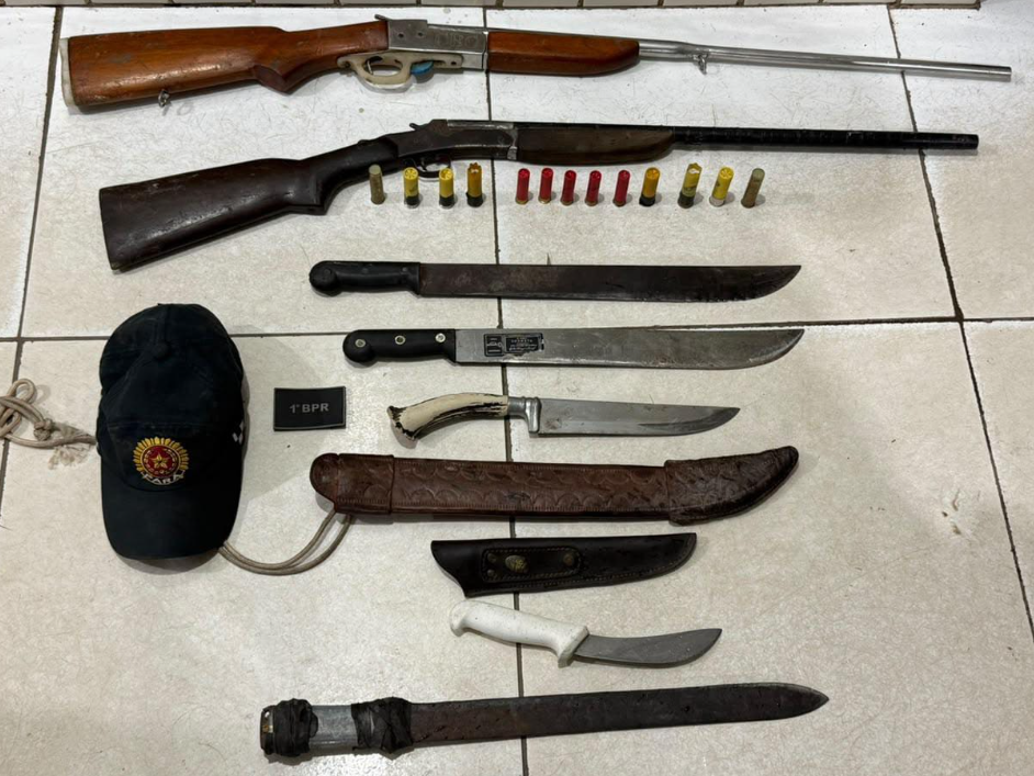 Dupla é presa com armas e munições em Marabá
