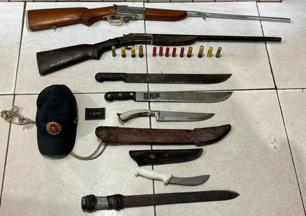 Dupla é presa com armas e munições em Marabá