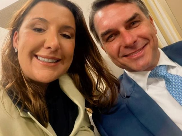 Daniella Marques e Flávio Bolsonaro