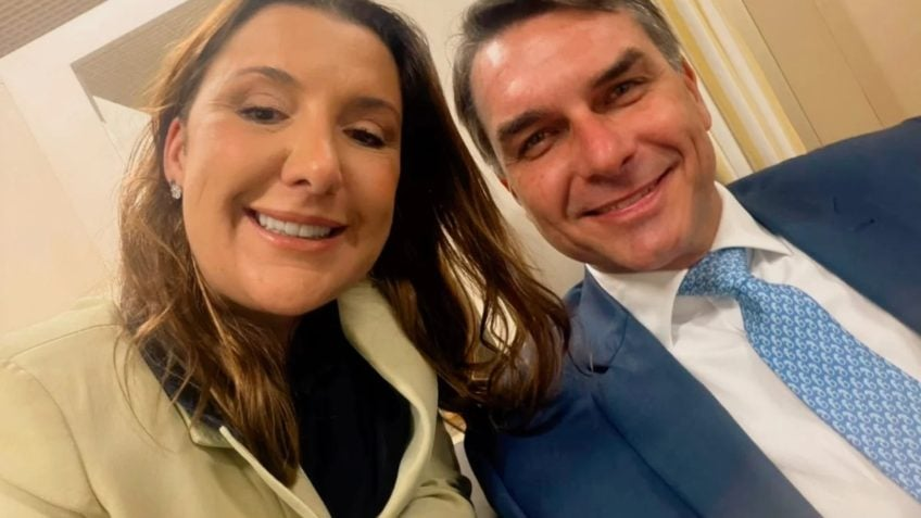 Daniella Marques e Flávio Bolsonaro