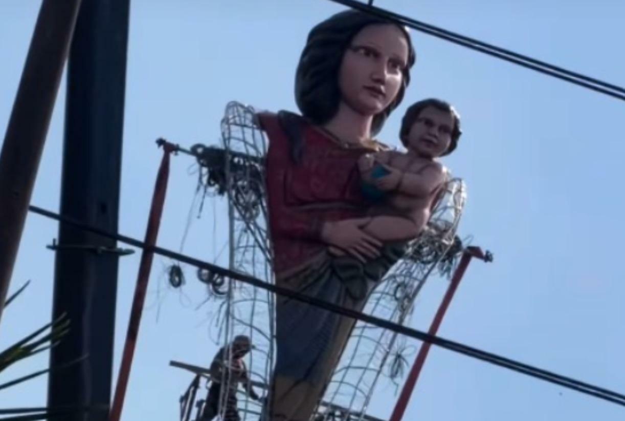Estrutura gigante chama atenção na BR-316 e revela imagem de Nossa Senhora.