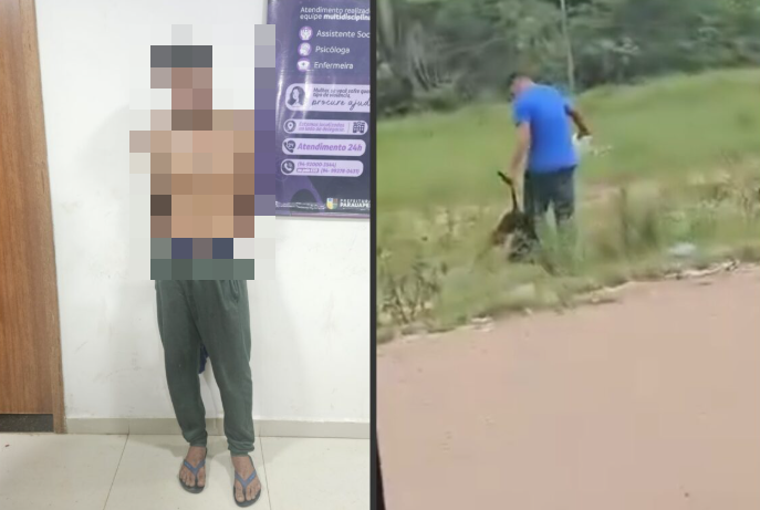 Homem é detido suspeito de matar cachorro a pauladas em Parauapebas.