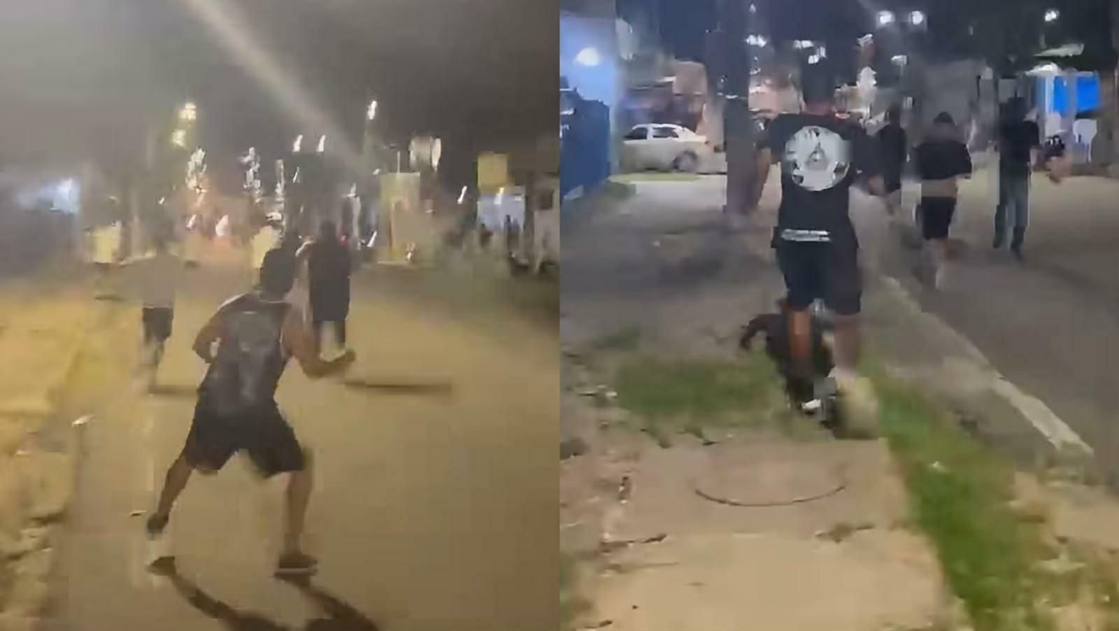 Integrantes de torcida organizada protagonizam cenas de violência em Belém.