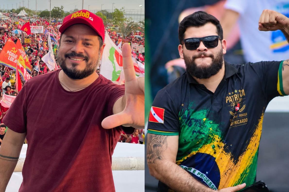 Vereador Rodrigo Moraes apostou na vitória de Lula, enquanto o candidato a deputado estadual João Ricardo acreditou em Flávio Bolsonaro.