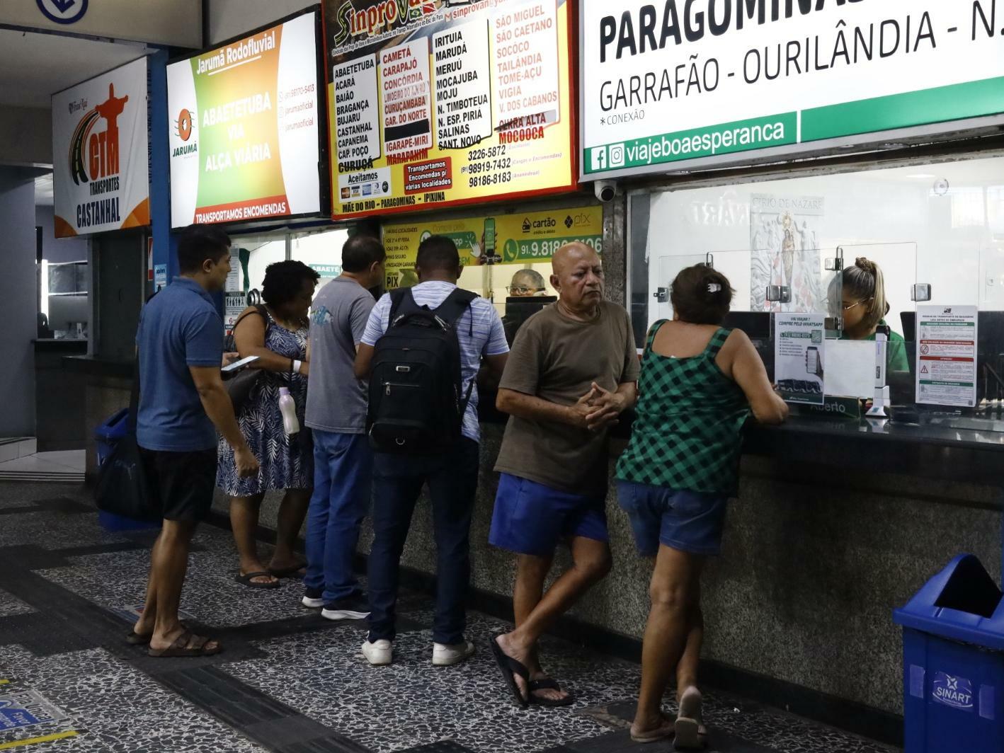 Terminal Rodoviário de Belém na tarde desta sexta (30).