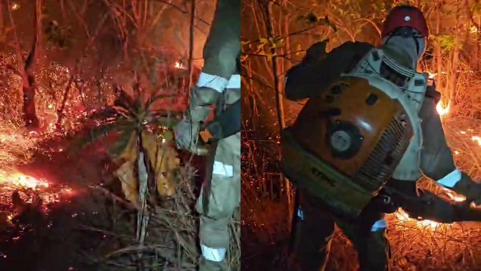 Incêndio de grandes proporções é controlado pelos bombeiros em Alter do Chão.