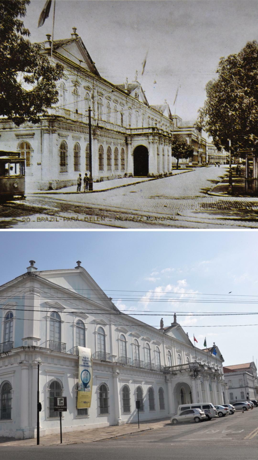 O Palácio Antônio Lemos, localizado no centro histórico de Belém, foi tombado em 1942 pelo Instituto de Patrimônio Histórico e Artístico Nacional (Iphan). Atualmente, o palácio localizado no bairro Cidade Velha é sede da Prefeitura de Belém. Em seu frontão, estão as estátuas de três deuses do Olimpo: Atena, deusa da sabedoria, inteligência, do senso de justiça e das artes; Hermes, deus do comércio, da riqueza, da sorte, dos ladrões, da diplomacia e da viagem; e Héfesto, deus da metalurgia, dos artesãos, do fogo e dos vulcões.