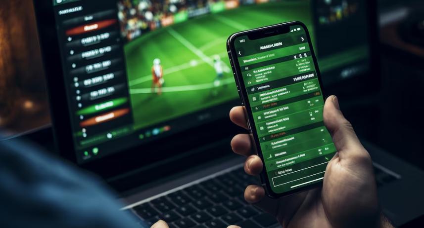 Na imagem, celular com aposta online em jogo de futebol.
