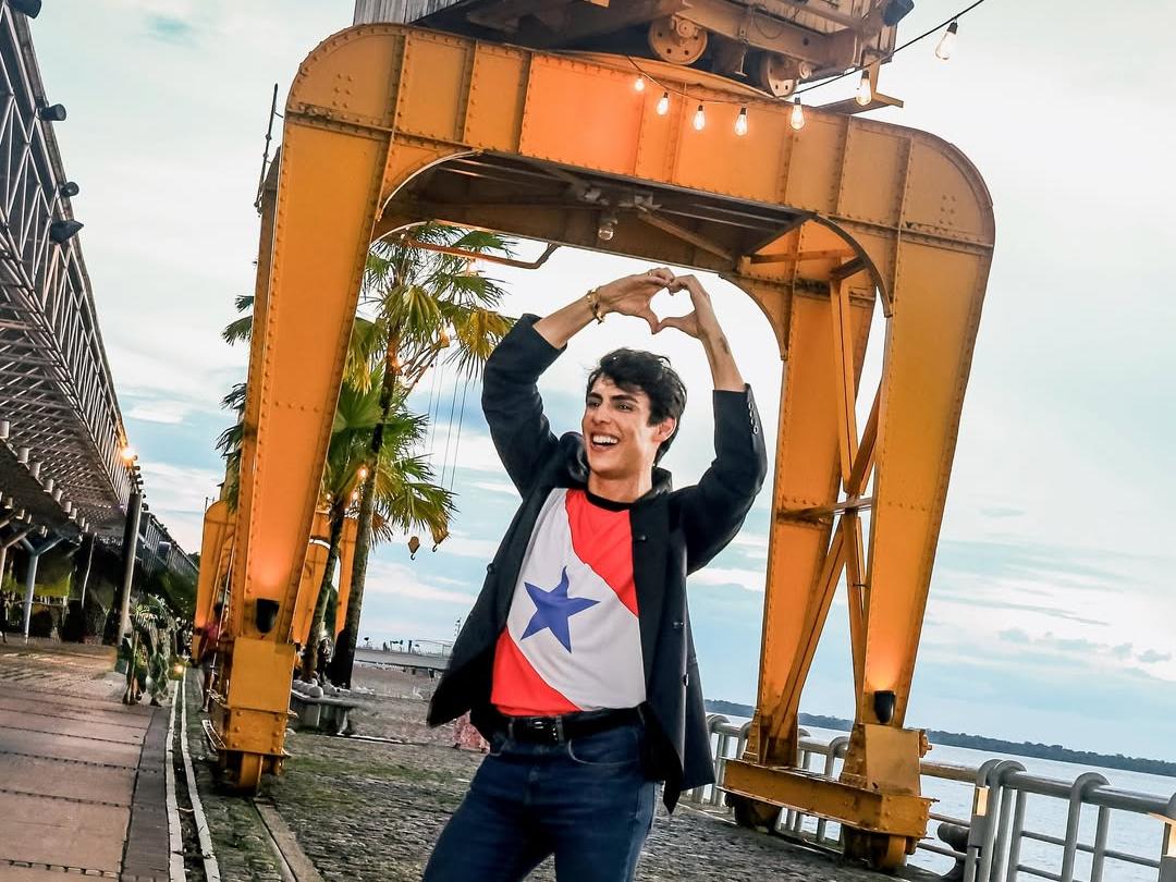 O influenciador digital participou de um evento de marketing na Estação das Docas